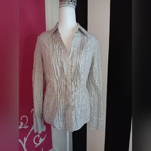 The Limited Black and White Striped Shirt